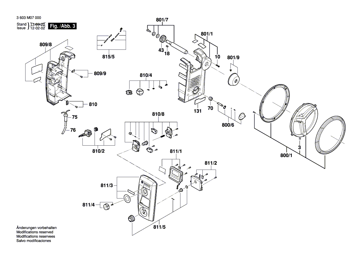 Для настольного сверлильного станка Bosch PBD 40 230 V 3603M07000, деталировка 3