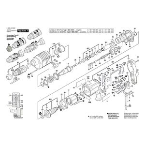 для отбойного молотка Bosch PBH 20-RF 220 V 0603243503, деталировка 1