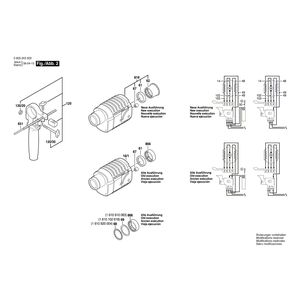 для отбойного молотка Bosch PBH 20-RF 220 V 0603243503, деталировка 2