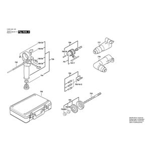 для отбойного молотка Bosch PBH 200-2 220 V 0603245103, деталировка 2