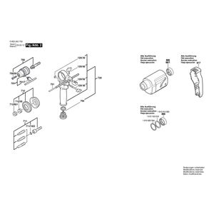 для перфоратора Bosch PBH 14-E 220 V 0603243703, деталировка 2