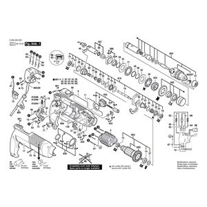 для перфоратора Bosch PBH 2RE 230 V 0603295603, деталировка 1