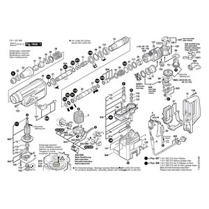 для перфоратора Bosch PBH 380 230 V 0611227999, деталировка 1