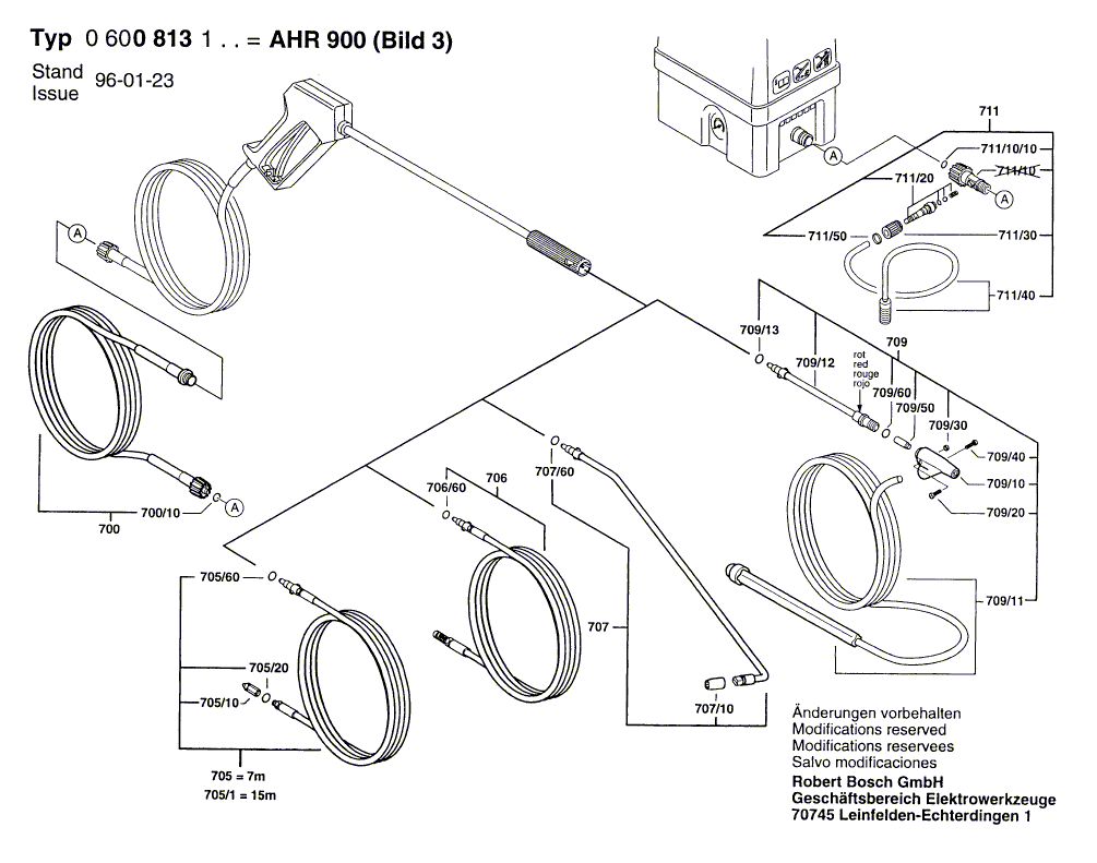 Для очистителя высокого давления Bosch AHR 900 230 V 0600813103, деталировка 3