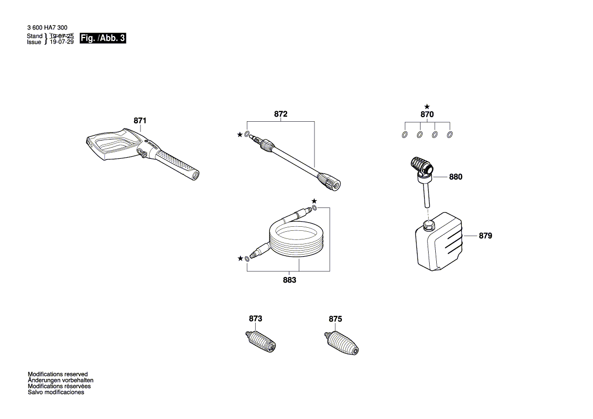 Для очистителя высокого давления Bosch AQT 42-13 230 V 3600HA7300, деталировка 3