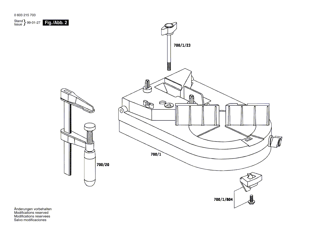 Для стусловой пилы Bosch PFS 280 E 230 V 0603215703, деталировка 2