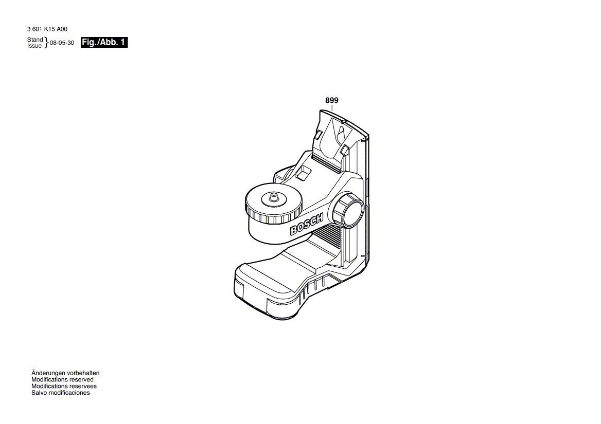 Для монтажного инструмента Bosch BM 1 3601K15A00, деталировка 1