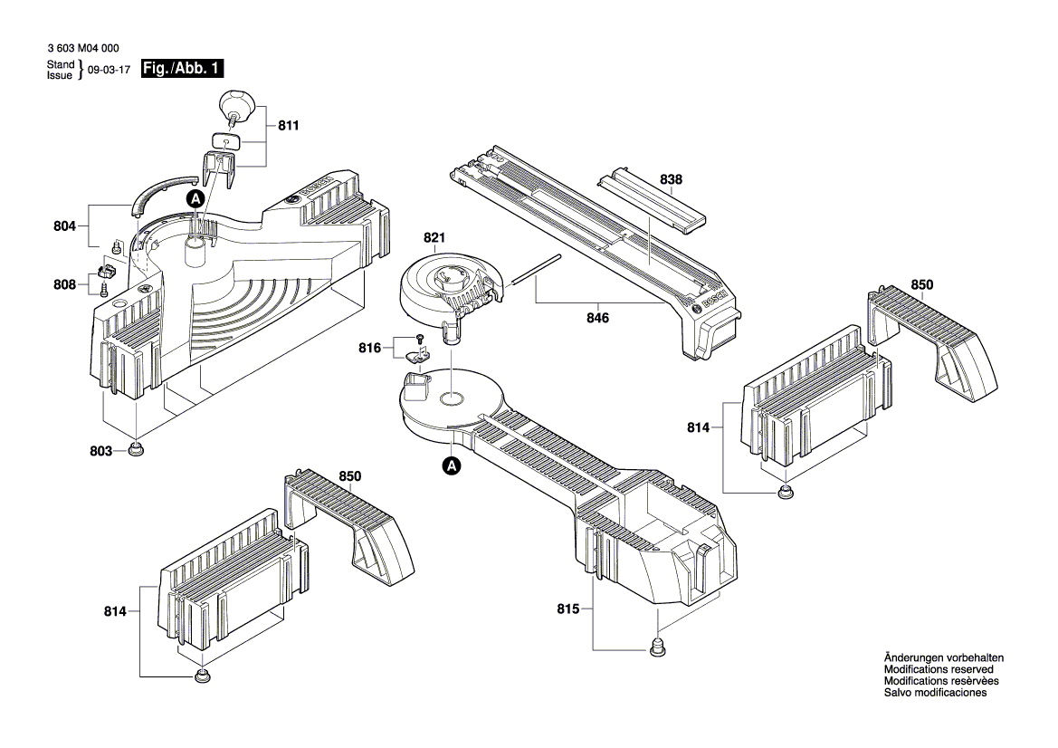 Для пилильного стола Bosch PLS 300 230 V 3603M04000, деталировка 1