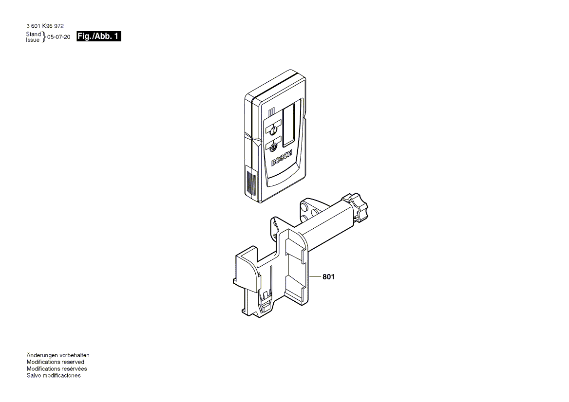 Для приемника Bosch BLE 200 3601K96972, деталировка 1