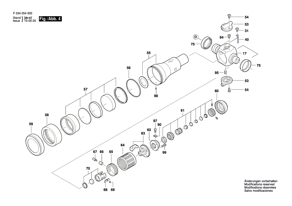 для телескопа Bosch 56-DGT10 F034K543N0, деталировка 4