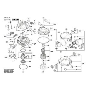 для универсального пылесоса Bosch AdvancedVac 20 230 V 3603CD1200, деталировка 1