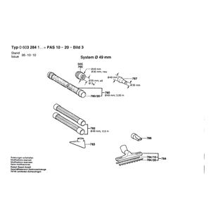 для универсального пылесоса Bosch PAS 10-20 230 V 0603284103, деталировка 3