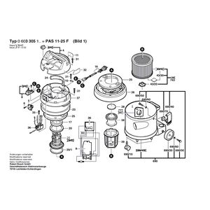 для универсального пылесоса Bosch PAS 10-25 F 230 V 0603305103, деталировка 1