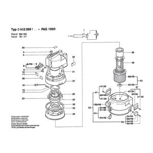 для универсального пылесоса Bosch PAS 1000 220 V 0603269103, деталировка 1