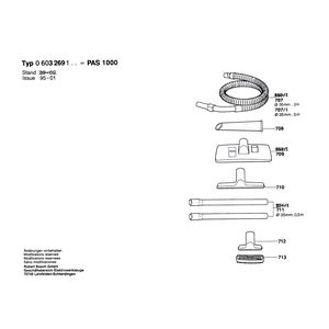 для универсального пылесоса Bosch PAS 1000 220 V 0603269103, деталировка 3