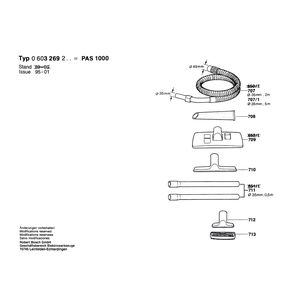 для универсального пылесоса Bosch PAS 1000 220 V 0603269203, деталировка 3