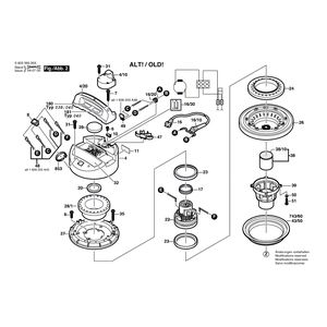 для универсального пылесоса Bosch PAS 11-21 230 V 0603395003, деталировка 2