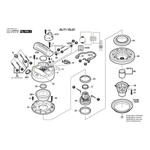 для универсального пылесоса Bosch PAS 12-27 230 V 0603395103, деталировка 2