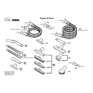 для универсального пылесоса Bosch PAS 12-50 F 230 V 0603306103, деталировка 2