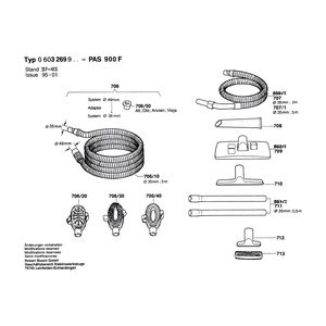 для универсального пылесоса Bosch PAS 900 F 220 V 0603269903, деталировка 2