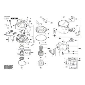 для универсального пылесоса Bosch UniversalVac 15 230 V 3603CD1100, деталировка 1