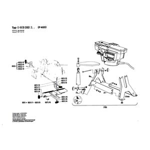 для рубанка Bosch P 400 220 V 0603252203, деталировка 2