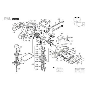 для рубанка Bosch PHO 15-82 230 V 0603272160, деталировка 1