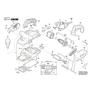 для рубанка Bosch PHO 1500 230 V 3603BA4000, деталировка 1