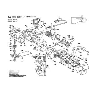 для рубанка Bosch PHO 2-82 220 V 0603258203, деталировка 1