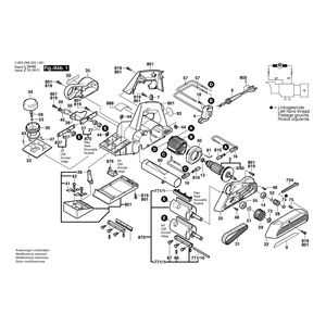 для рубанка Bosch PHO 25-82 230 V 0603296003, деталировка 1