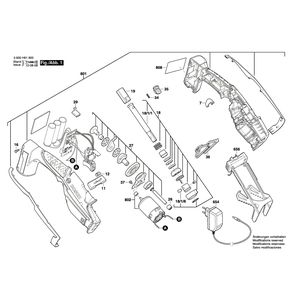 для аккумуляторной сабельной пилы Bosch KEO 10,8 LI 10.8 V 3600H61900, деталировка 1