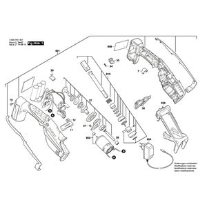 для аккумуляторной сабельной пилы Bosch KEO 10,8 LI 10.8 V 3600H61901, деталировка 1