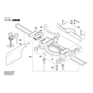 для торцевочной пилы Bosch PCM 10 230 V 3603L01000, деталировка 3