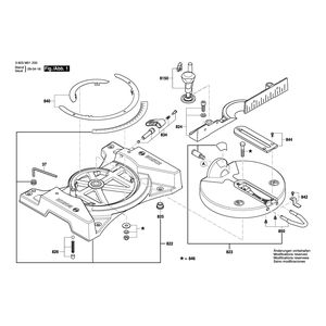 для торцевочной пилы Bosch PCM 7 230 V 3603M01200, деталировка 1