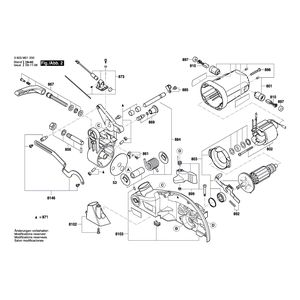 для торцевочной пилы Bosch PCM 7 230 V 3603M01200, деталировка 2