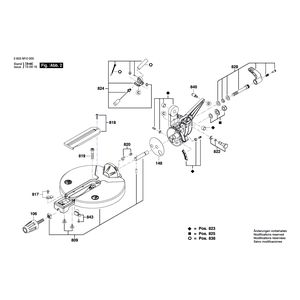 для торцевочной пилы Bosch PCM 8 230 V 3603M10000, деталировка 2