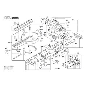 для торцевочной пилы Bosch PCM 8 S 230 V 3603L02000, деталировка 2