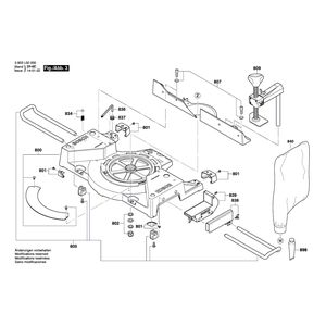 для торцевочной пилы Bosch PCM 8 S 230 V 3603L02000, деталировка 3