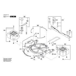 для торцевочной пилы Bosch PCM 8 S 230 V 3603M10100, деталировка 1