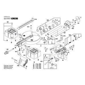 для торцевочной пилы Bosch PCM 8 S 230 V 3603M10130, деталировка 2