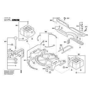 для торцевочной пилы Bosch PCM 8 SD 230 V 3603M11000, деталировка 1