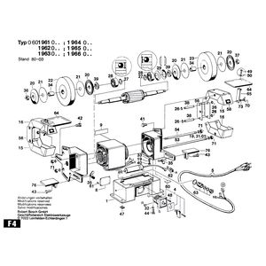 для точила Bosch 220 V 0601965003, деталировка 1