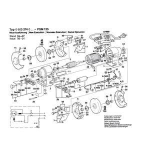 для точила Bosch PSM 125 220 V 0603274003, деталировка 1