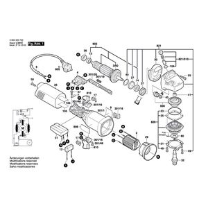 для угловой шлифмашины Bosch PWS 13-125 CE 230 V 0603345703, деталировка 1