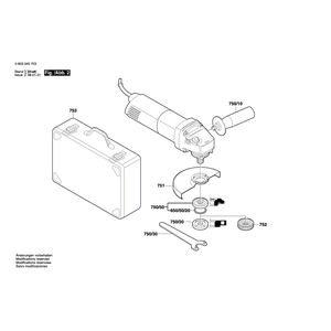 для угловой шлифмашины Bosch PWS 13-125 CE 230 V 0603345703, деталировка 2