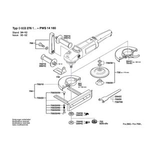 для угловой шлифмашины Bosch PWS 14-180 230 V 0603276103, деталировка 2