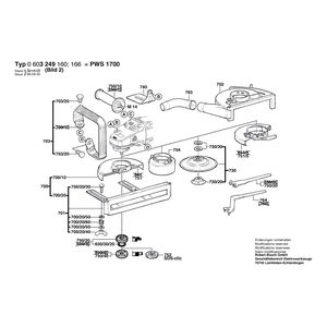 для угловой шлифмашины Bosch PWS 20-230 230 V 0603249160, деталировка 2