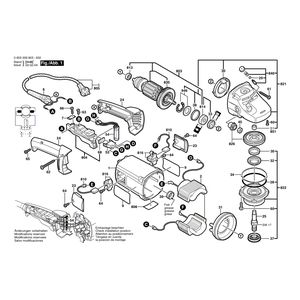 для угловой шлифмашины Bosch PWS 20-230 230 V 0603359903, деталировка 1