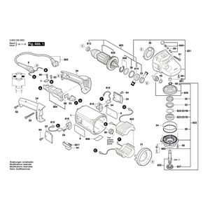 для угловой шлифмашины Bosch PWS 20-230 230 V 3603C59W0D, деталировка 1