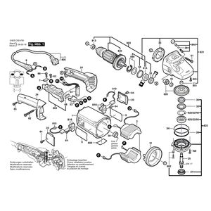 для угловой шлифмашины Bosch PWS 20-230 J 230 V 3603C59V00, деталировка 1